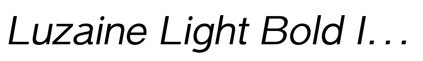 Luzaine Light Bold Italic
